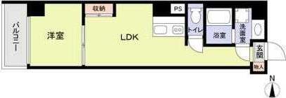 GRACIA OGU(1LDK/4階)の間取り写真