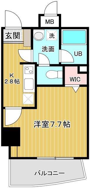 アクアコートK(1K/5階)の間取り写真