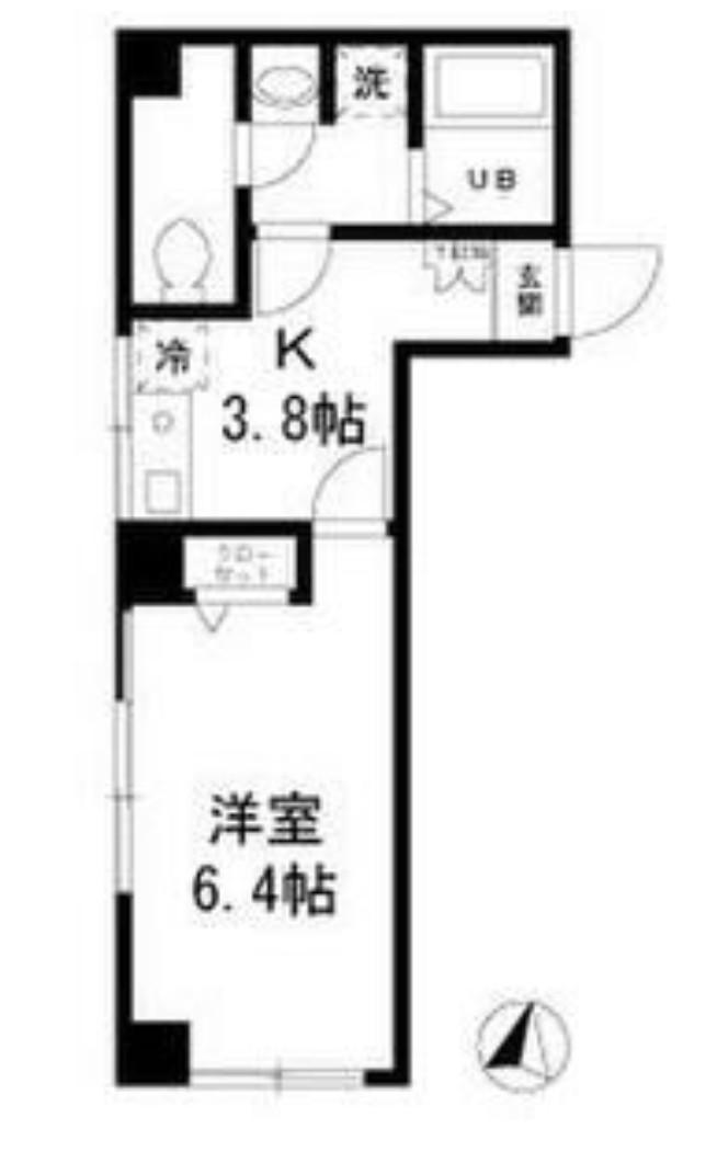 新東京タワーレジデンスII(1K/3階)の間取り写真
