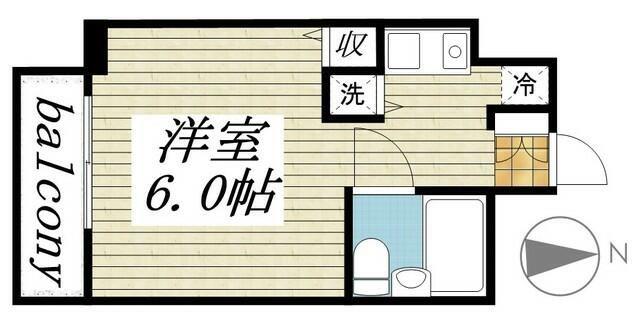 メゾン・ド・ヴィレ住吉(ワンルーム/2階)の間取り写真