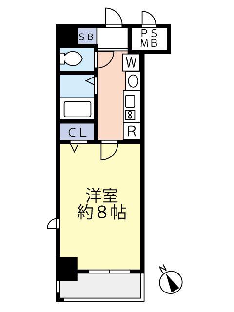 グランヴァン銀座東(1K/5階)の間取り写真