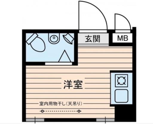 柳橋ビル(ワンルーム/4階)の間取り写真
