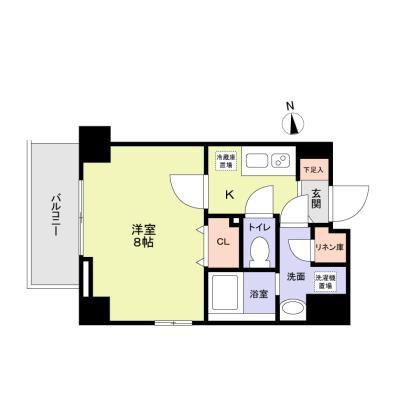 ルーセントK台東(1K/4階)の間取り写真