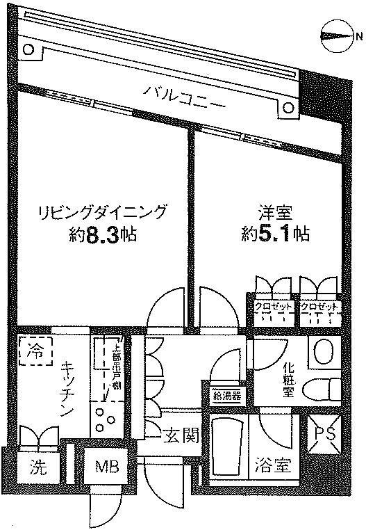 グランドメゾン千駄木(1LDK/4階)の間取り写真