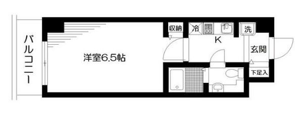 シャイン小石川(1K/2階)の間取り写真