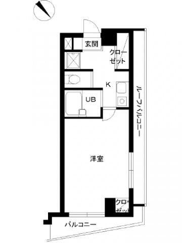 スカイコート目白台(1K/8階)の間取り写真