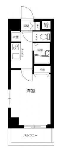 サンテミリオン錦糸町(1K/5階)の間取り写真