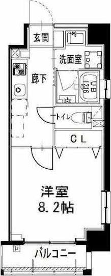 SPERO CASA(1K/4階)の間取り写真