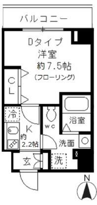 ジョワ コ—オペラシオン(1K/3階)の間取り写真