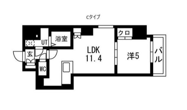 OAKLANCE秋葉原(1LDK/9階)の間取り写真