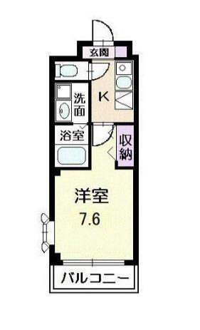 デュークM・S(1K/3階)の間取り写真