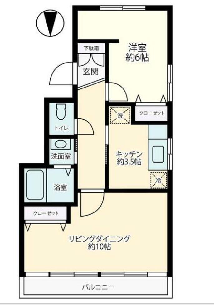 RAYビル浅草(1LDK/2階)の間取り写真
