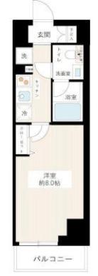 HYS CRECER 清澄白河(1K/4階)の間取り写真
