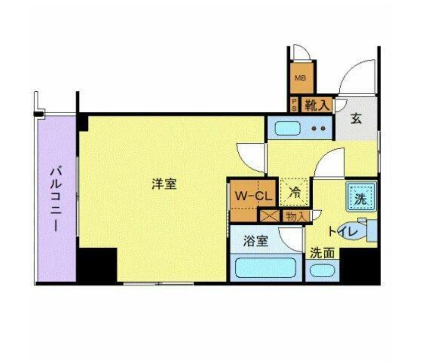 ALTERNA銀座 (1K/5階)の間取り写真