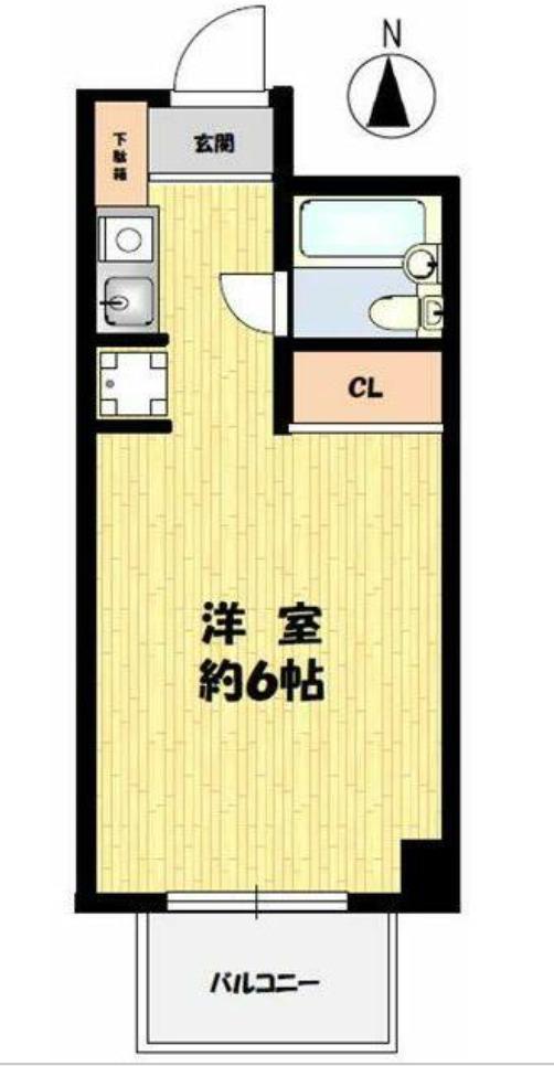 音羽ホームズ(ワンルーム/1階)の間取り写真