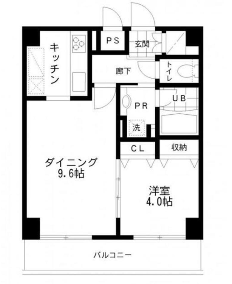 レジディア文京本郷Ⅱ(1LDK/8階)の間取り写真