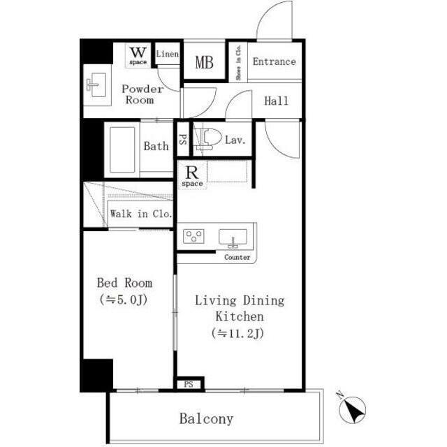 MAISON.O(1LDK/1階)の間取り写真