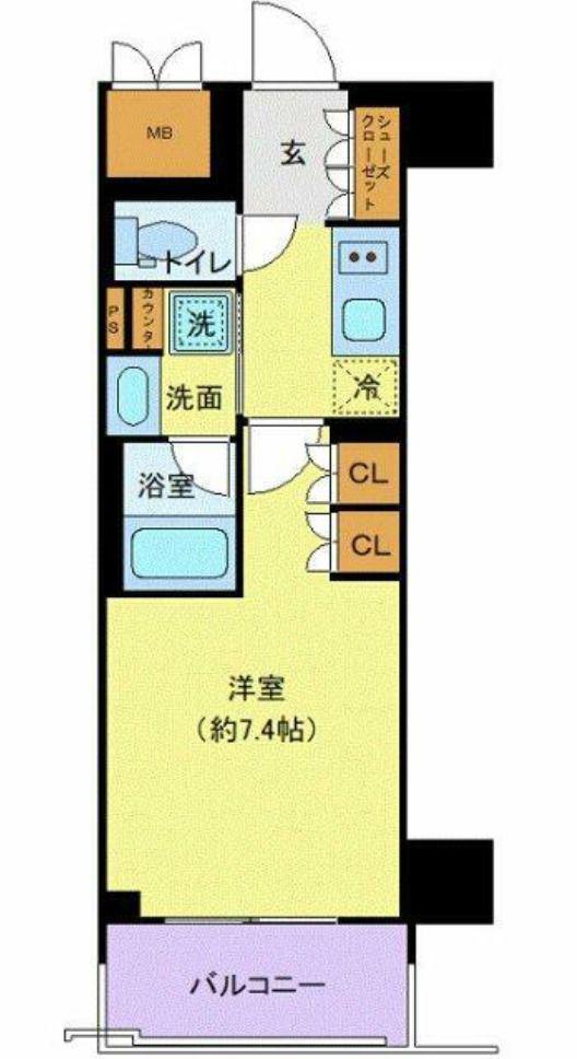 THE GATEHOUSE浅草雷門(1K/3階)の間取り写真