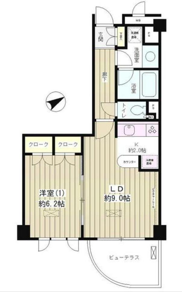 LAPYUTA(1LDK/3階)の間取り写真