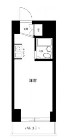 プライムステイ築地(ワンルーム/10階)の間取り写真