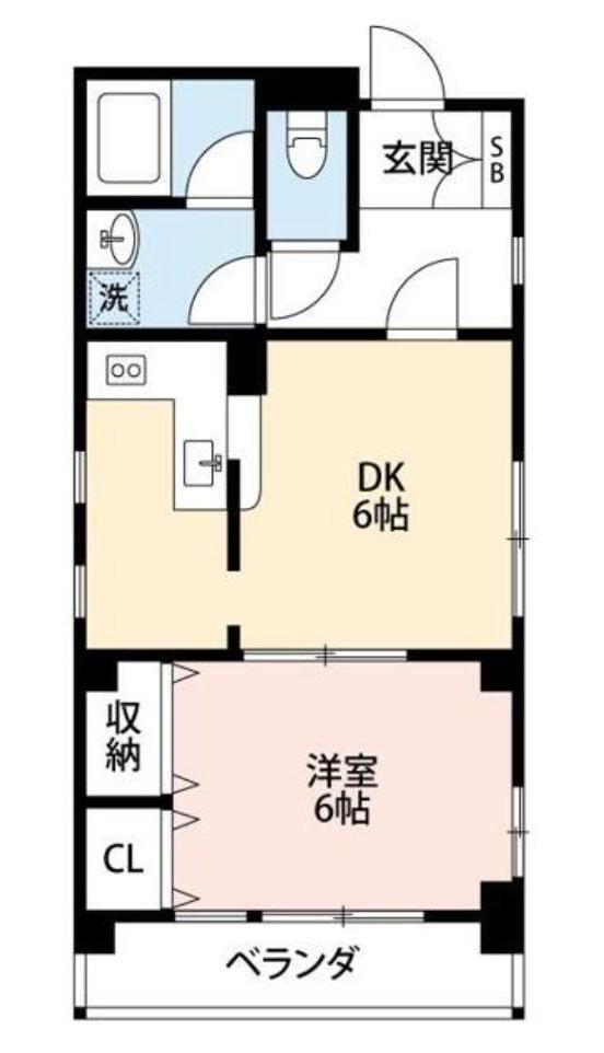 アブレスト浜町(1DK/3階)の間取り写真