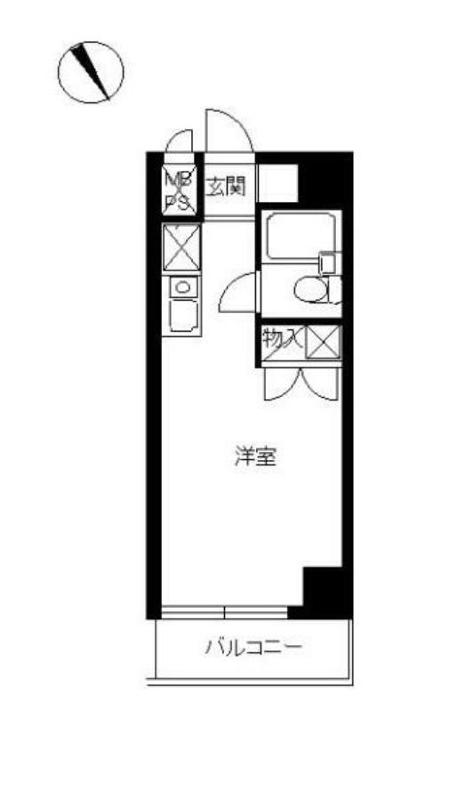 スカイコート浅草第3(ワンルーム/3階)の間取り写真