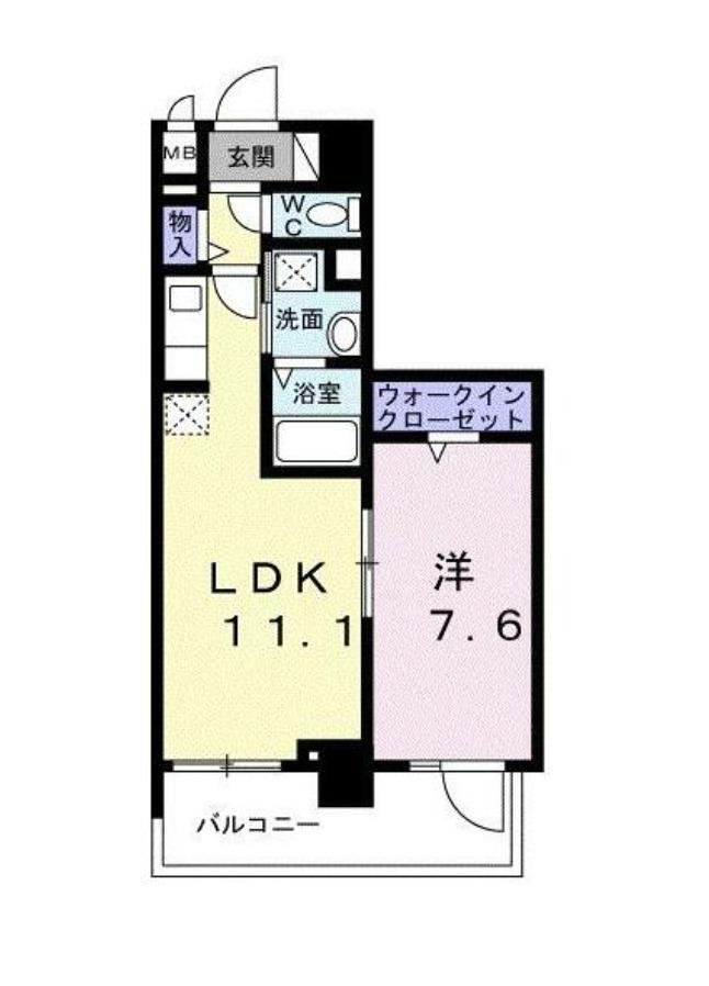 スアヴィス三ノ輪(1LDK/5階)の間取り写真