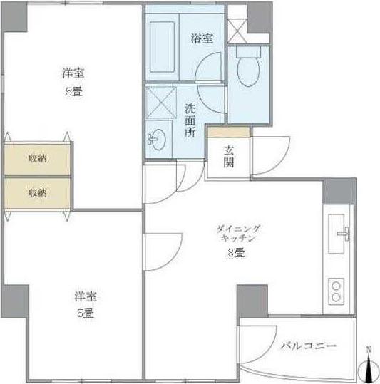 K-HOUSE MINOWA(2DK/3階)の間取り写真