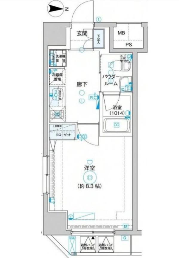 レオーネ三ノ輪(1K/2階)の間取り写真