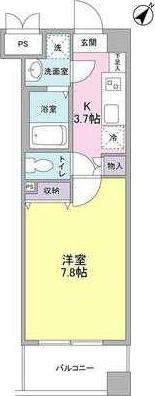 KYレジデンス(1K/2階)の間取り写真