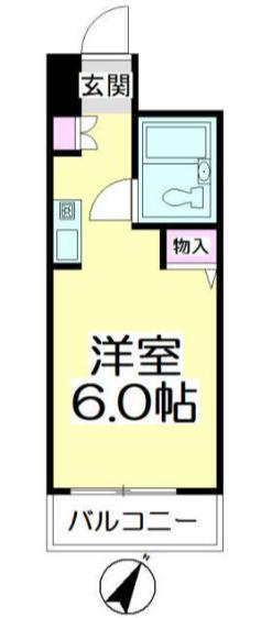 OKZAC(ワンルーム/5階)の間取り写真