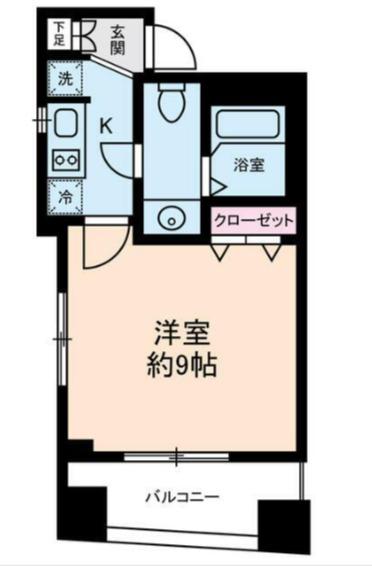 エルフラット鶯谷(1K/7階)の間取り写真