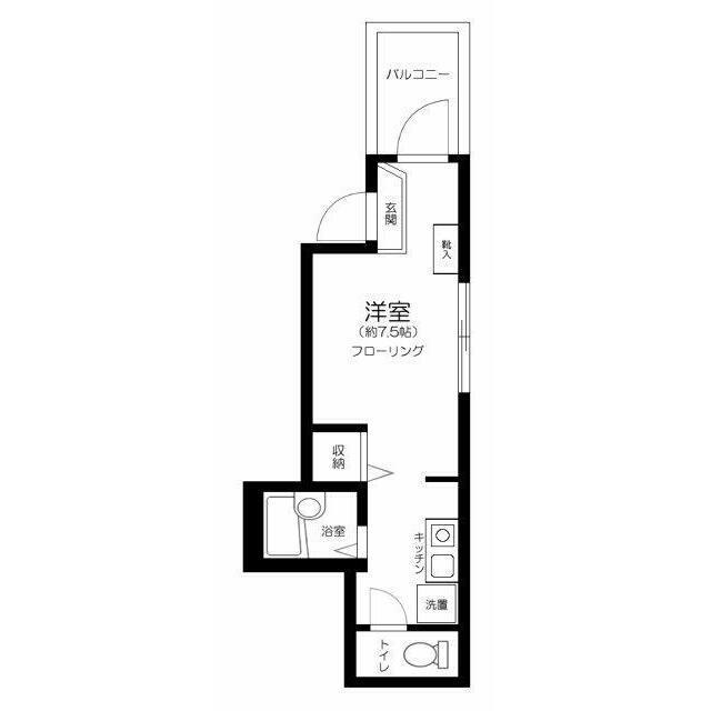 アルシオーネ町屋(1K/1階)の間取り写真