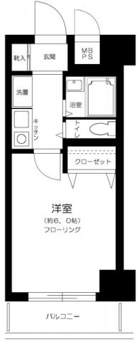 アーバンヒルズ平井(1K/4階)の間取り写真