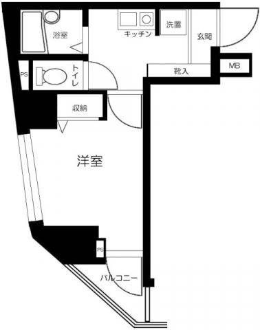 プレール日本橋壱番館(1K/7階)の間取り写真