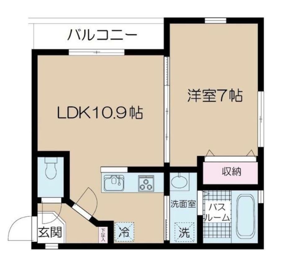 NSGATE勝どき(1LDK/2階)の間取り写真