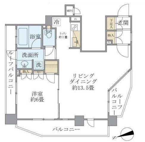 ステージグランデ本郷(1LDK/14階)の間取り写真