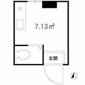 ダイヤモンドビル(ワンルーム/3階)の間取り写真