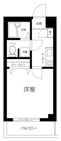 サンセール尾久(1K/3階)の間取り写真