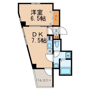 MAGANDA(1DK/3階)の間取り写真