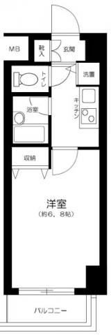 プレール・ドゥーク文京白山(1K/4階)の間取り写真