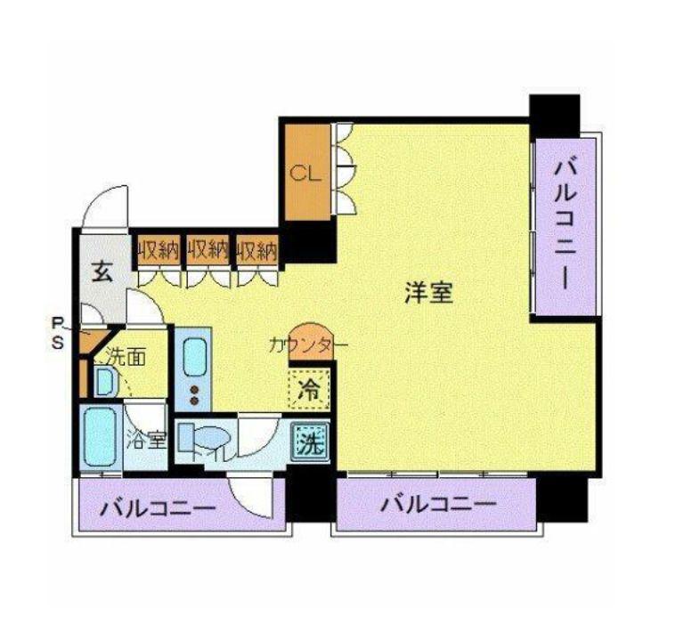 フロリス オーランティウム3(ワンルーム/5階)の間取り写真