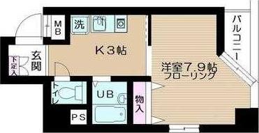 ジョワメゾン田端(1K/9階)の間取り写真