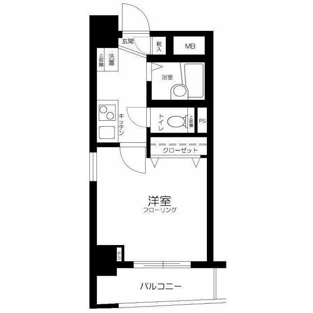 フェニックス日本橋浜町公園(1K/5階)の間取り写真