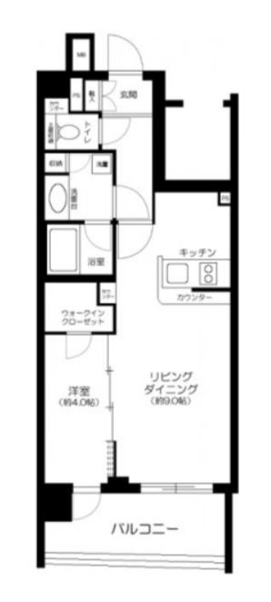 プレミアム三ノ輪(1LDK/12階)の間取り写真