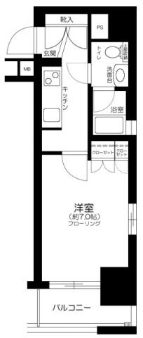 アンディーン月島(1K/11階)の間取り写真