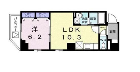 ラ・ポーズ ゾー(1LDK/2階)の間取り写真
