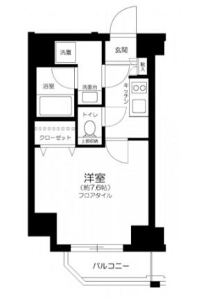 グラントゥルース本郷(1K/4階)の間取り写真