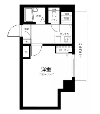 スカイコート東陽町イースト(1K/6階)の間取り写真