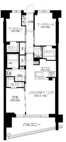 シティテラス文京小石川(1LDK/3階)の間取り写真
